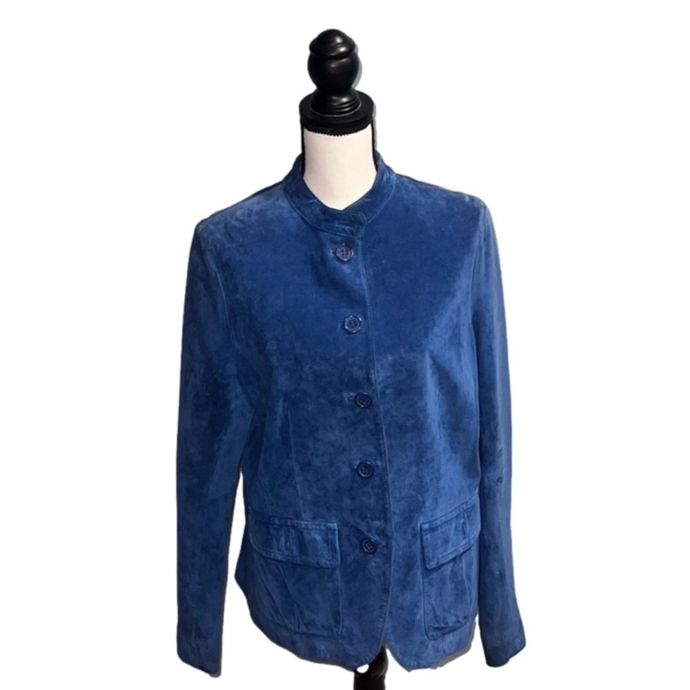 Liz Claiborne- Blue button up coat